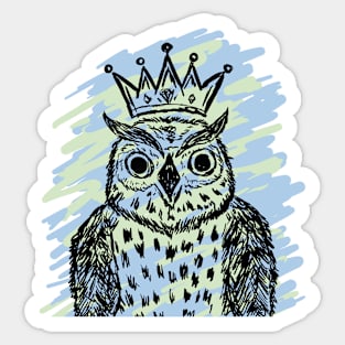 Owl with a crown Sticker